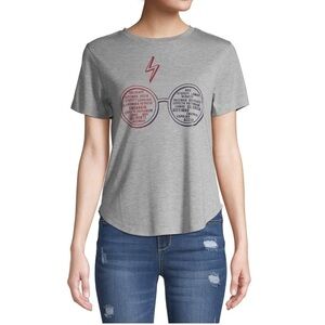 Harry Potter Gray Graphic Short Sleeve Tee Shirt